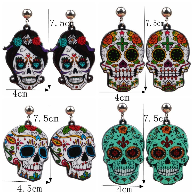 Halloween Jewelry Acrylic Personalized Earrings Couple Style
