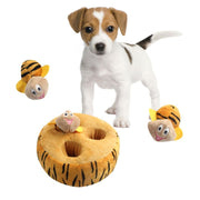 Plush Pet Voice Toys Set with Spring Dolls and Durable Mat