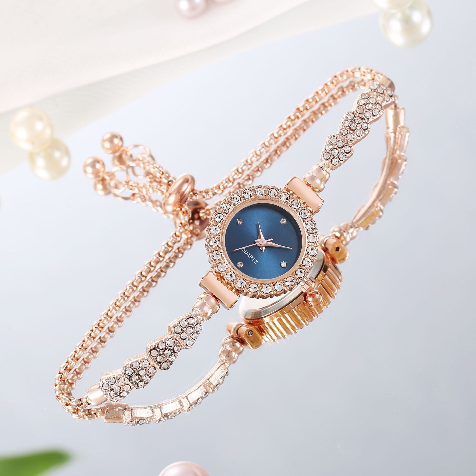 Fashion Luxury Women's Watch Gold Fine Strap