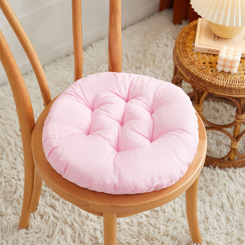 Brushed Thickened Solid Color Polyester Dining and Office Chair Cushion