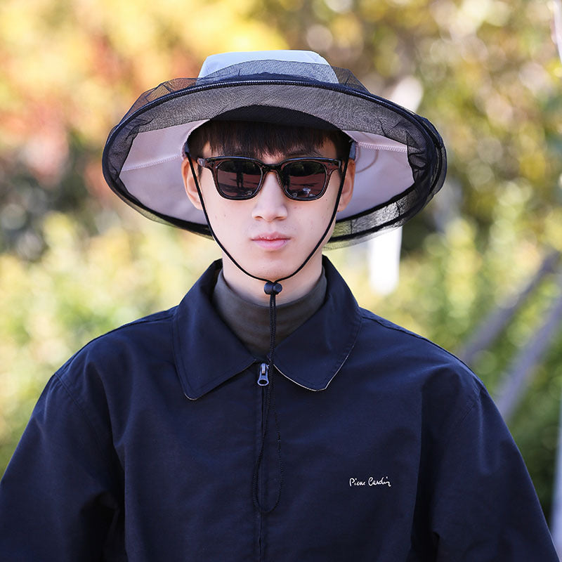 Anti Mosquito Bucket Hat Quick-dry Casual Sun-proof Fishing Hat
