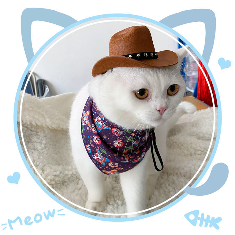 Stylish Soft Adjustable Star Cowboy Hat for Cats and Dogs