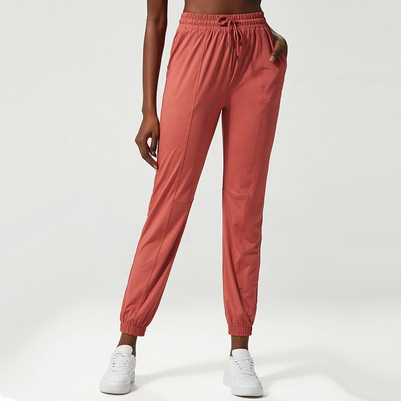 Women’s Loose Yoga/Running Pants – Quick-Dry Fitness Joggers, High-Waist Drawstring