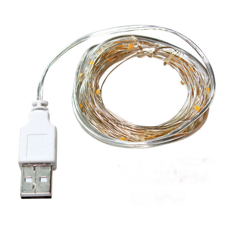 USB Copper Wire LED String Lights 10M 100 Lights
