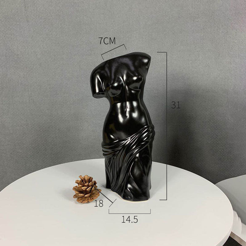 Nordic Modern Ceramic Crafts Creative Ornament Bust Vase