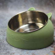 Pet Ceramic Dog Bowl Cat Food Bowl Water Bowl Double Bowl Large Anti-Overturning Protection Spine