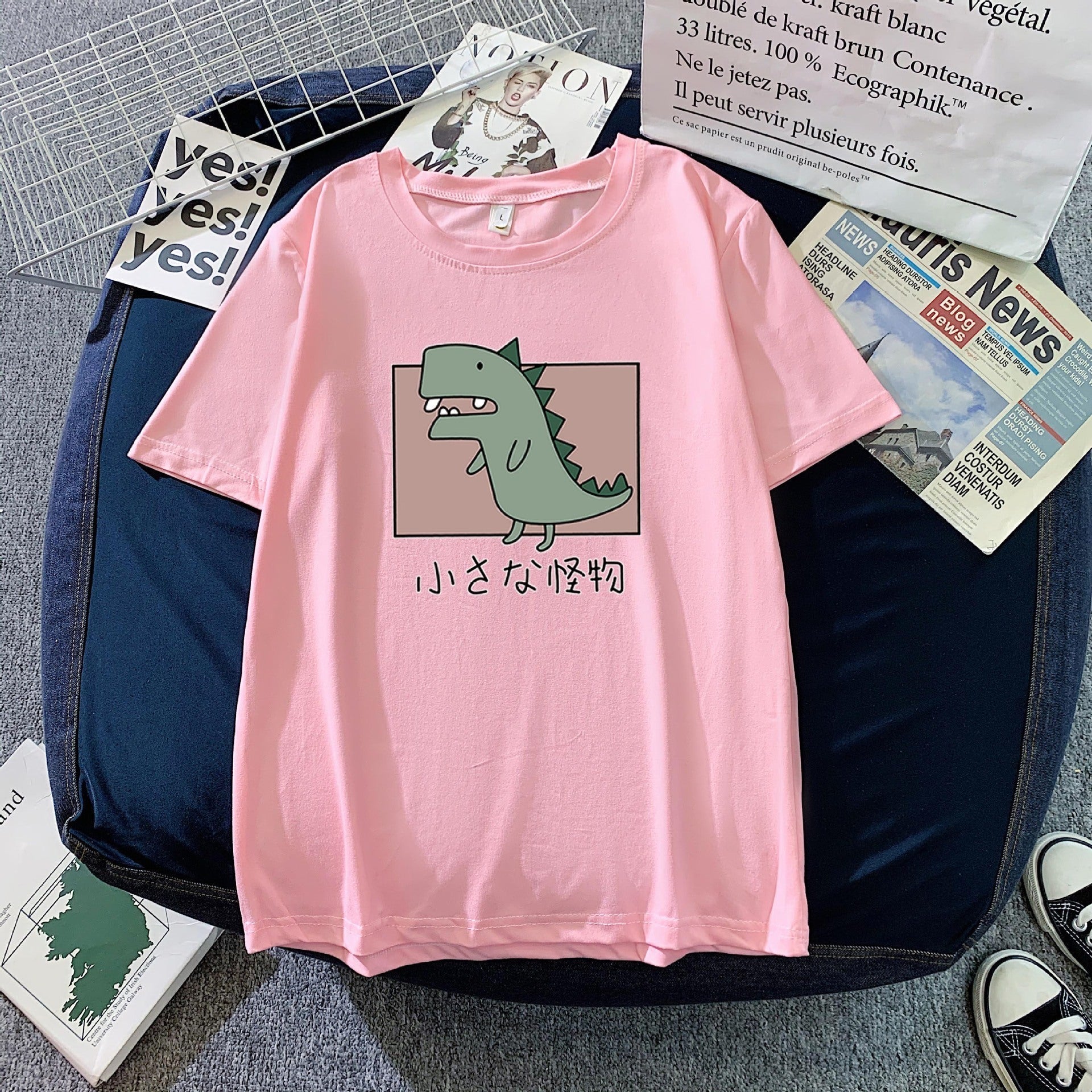 Women's Loose Fit Polyester Print Tee