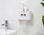 Toothpaste & Toothbrush Holder with Storage Box – Bathroom Organizer