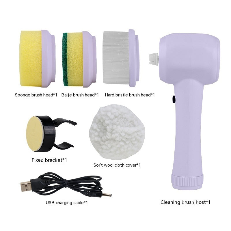 Plastic Electric Spin Scrubber 4 In 1 Cordless Handheld