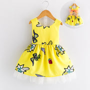 Baby Girl Cartoon Backless Sleeveless Dress – Summer Outfit