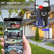 4 Million Pixel Outdoor Security Camera – 3-Screen Surveillance System