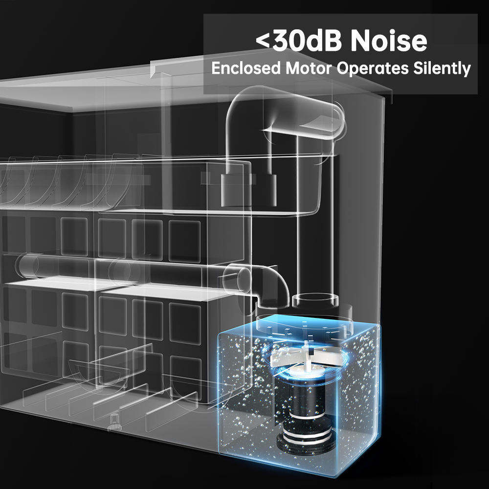 US Specification 3.5W 6W 8w Aquarium Accessories External Filter Fish Tank Silent Hanging Filter