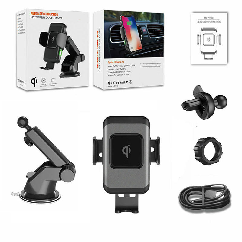 10W Fast Wireless Car Charger – Qi Phone Mount for Vent/Dash/Windshield