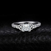 Charming Cartoon Constellation Brass and White Steel Women’s Engagement Wedding Ring