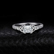 Women's Cartoon Constellation Brass and White Steel Ring