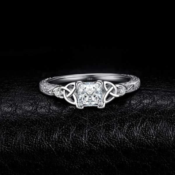 Women's Cartoon Constellation Brass and White Steel Ring