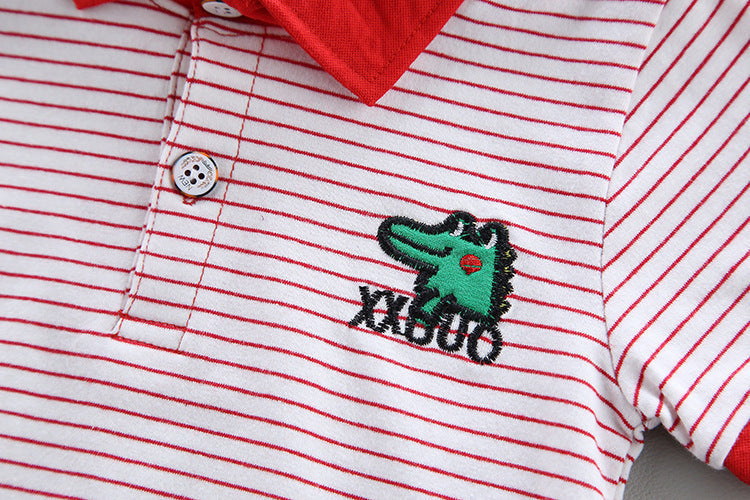 Unisex Kids Cotton Polo Short Sleeve Two Piece Set