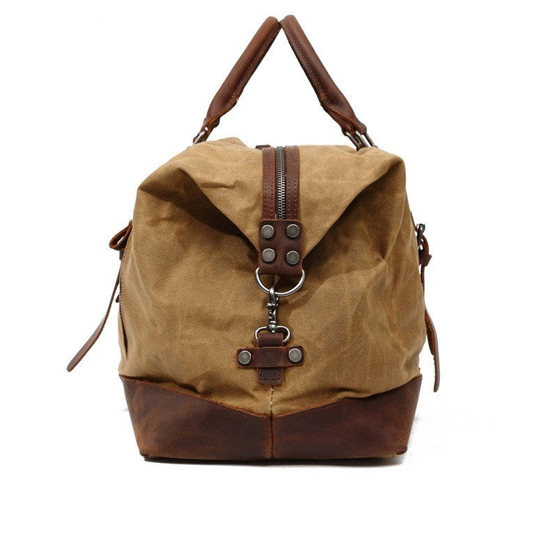 Oil Wax Crossbody Luggage Bag