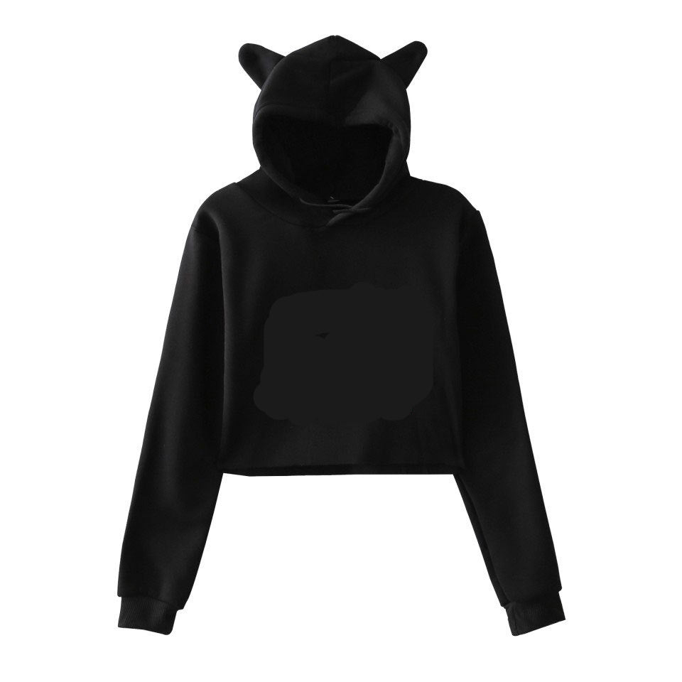 Women's Fleece Hoodie Crop Sweatshirt Slim Fit Plush