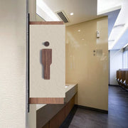 Solid Wood Men's And Women's Bathroom Signs Wooden Bathroom Signs