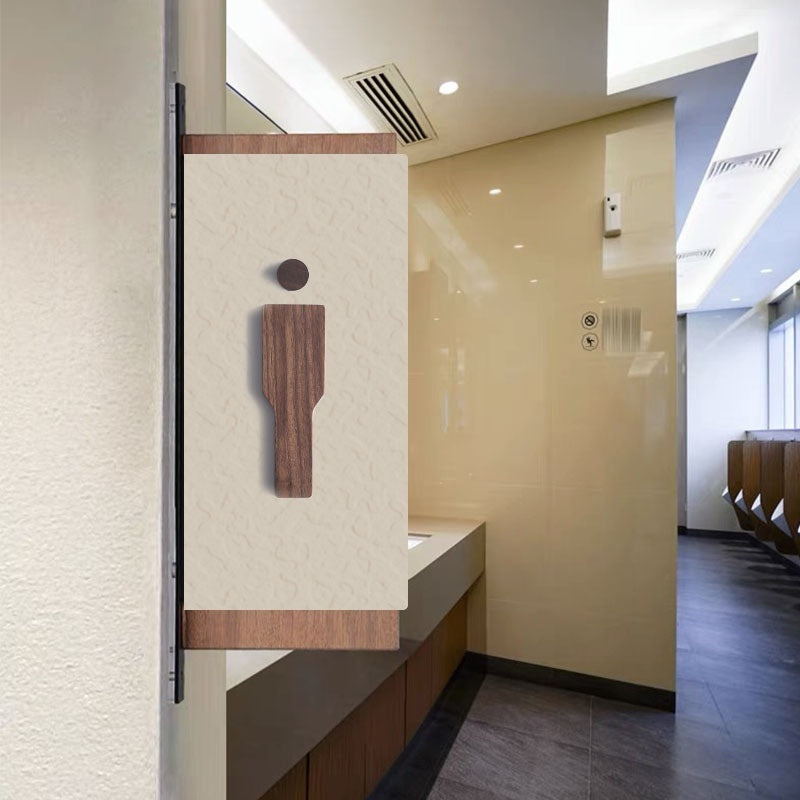 Solid Wood Men's And Women's Bathroom Signs Wooden Bathroom Signs