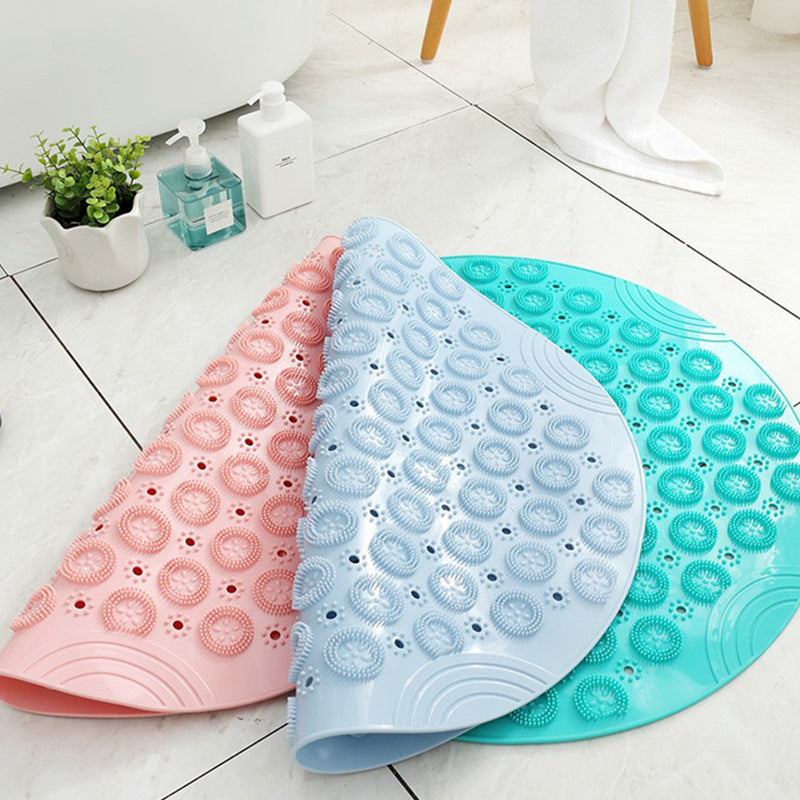 Anti-Slip Round Shower Mat – Drain Hole & Massage Center