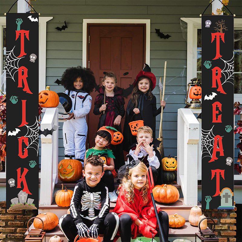 Halloween Door Banner – Spooky Hanging Couplet Decoration for Home and Party