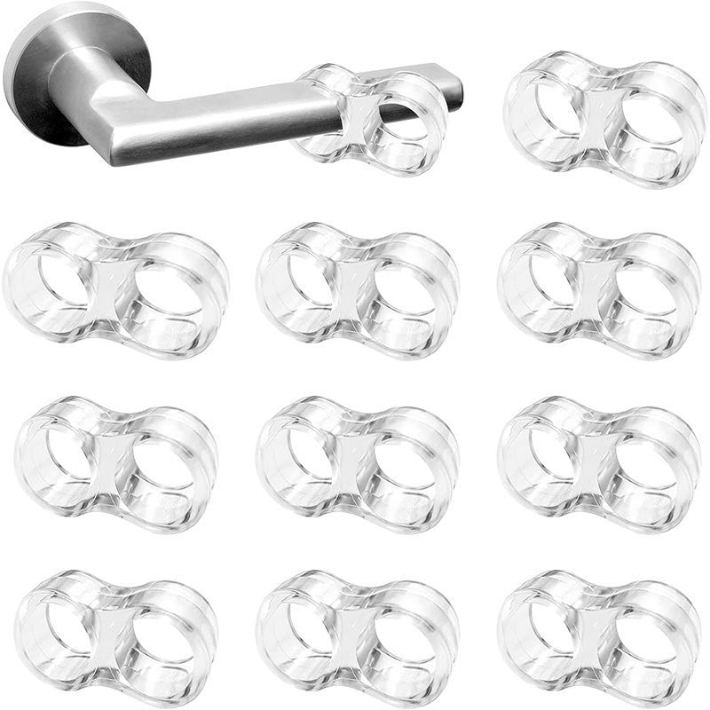 PVC Transparent Door Handle Mute Collision Pad Window Handle Punch-free Floor Knob Does Not Hurt The Wall Double Hole Anticollision Coil