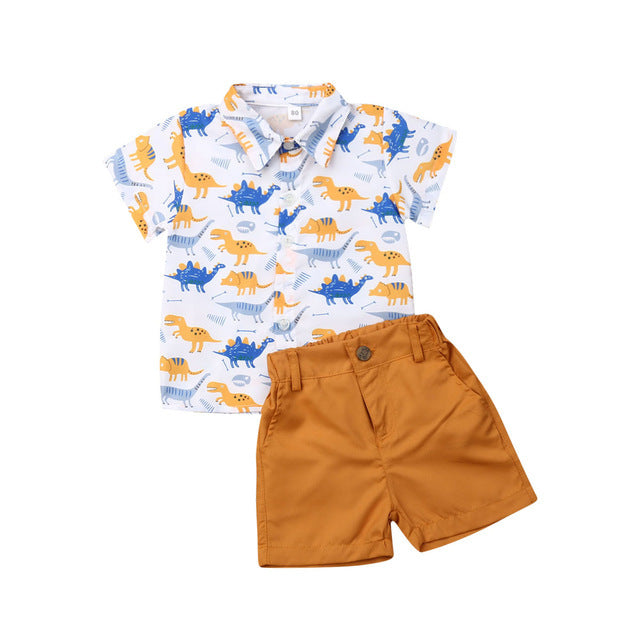 Boys Summer T Shirt and Shorts Set Regular Fit Cotton Blend