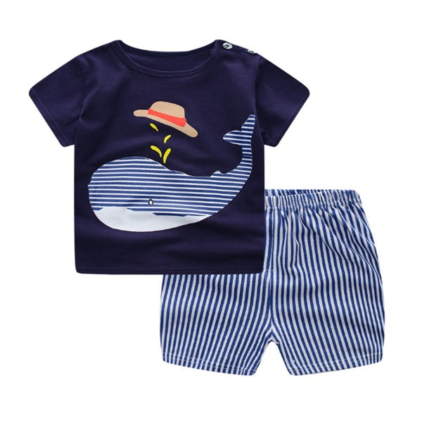 Unisex Baby T Shirt Set Cotton Regular Fit Summer Wear