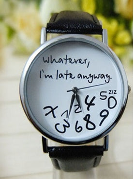 Slim Leather Unisex Lovers Watch With Colorful Band