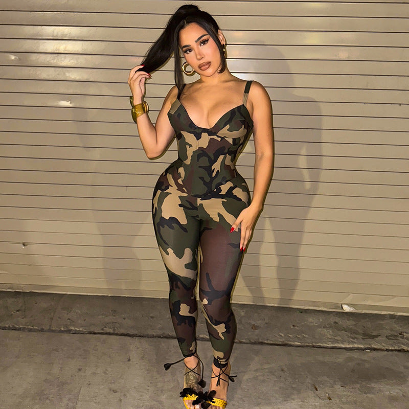 Unisex Camouflage Milk Silk Polyester Streetwear Set Vest