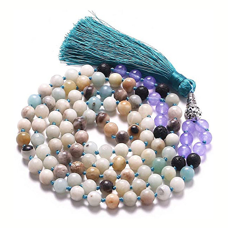 108 Beaded Bohemian Fenglan Agate Twin Bracelet