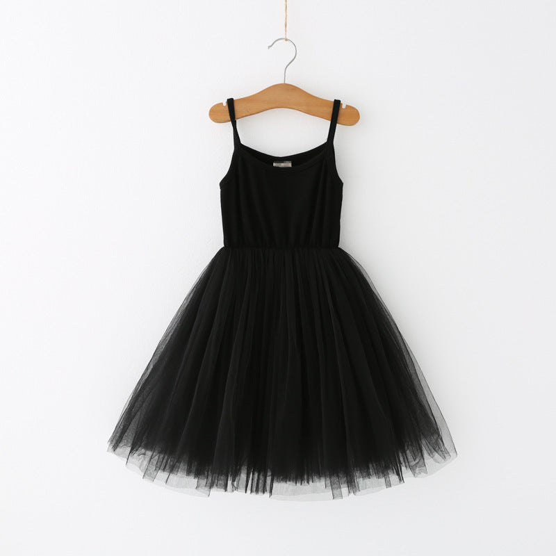 Girls Princess Pleated Suspender Dress Pure Cotton Deluxe