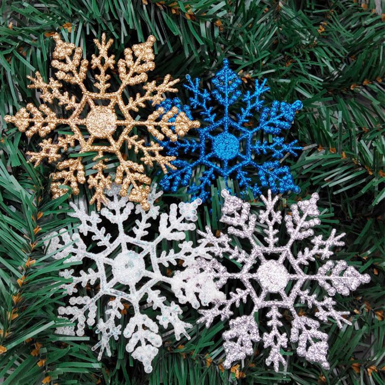 Acrylic Snowflake Christmas Tree Ornaments 10CM
