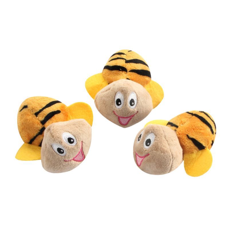 Plush Pet Voice Toys Set with Spring Dolls and Durable Mat