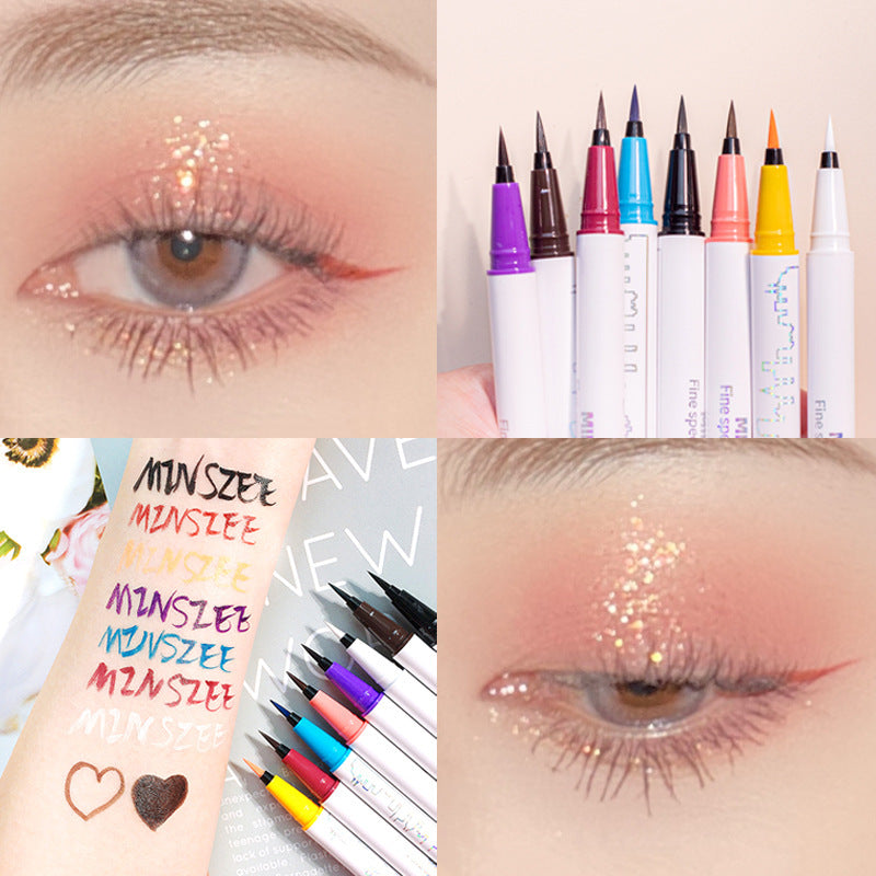Waterproof Liquid Eyeliner Pen – Xizhi Color, Fine Tip, Long-Lasting Red