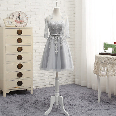 Elegant Mid-Length Polyester Banquet Evening Dress