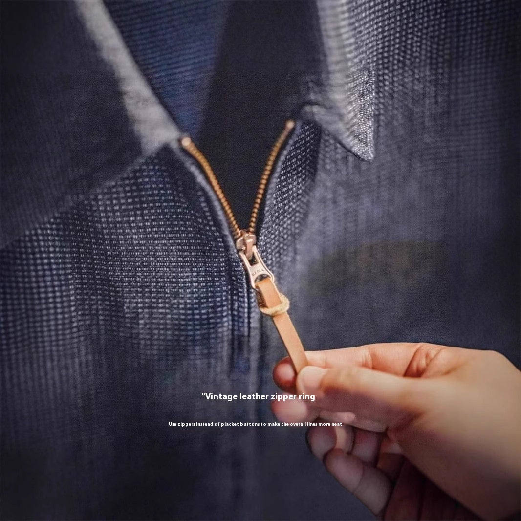 Retro Denim Loose Lapels Coat Spring And Autumn