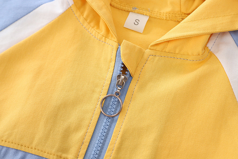 Boys' Autumn Hooded Cartoon Jacket Suit