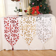 Christmas Snowflake Leaves Table Runner Table Decoration Decorations
