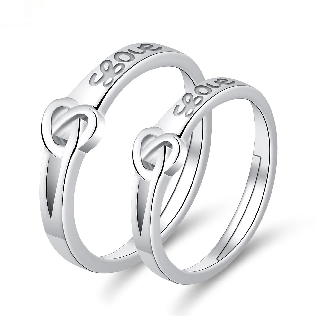 Elegant Crown-Shaped Moissanite Electroplated Copper Couple Rings Set