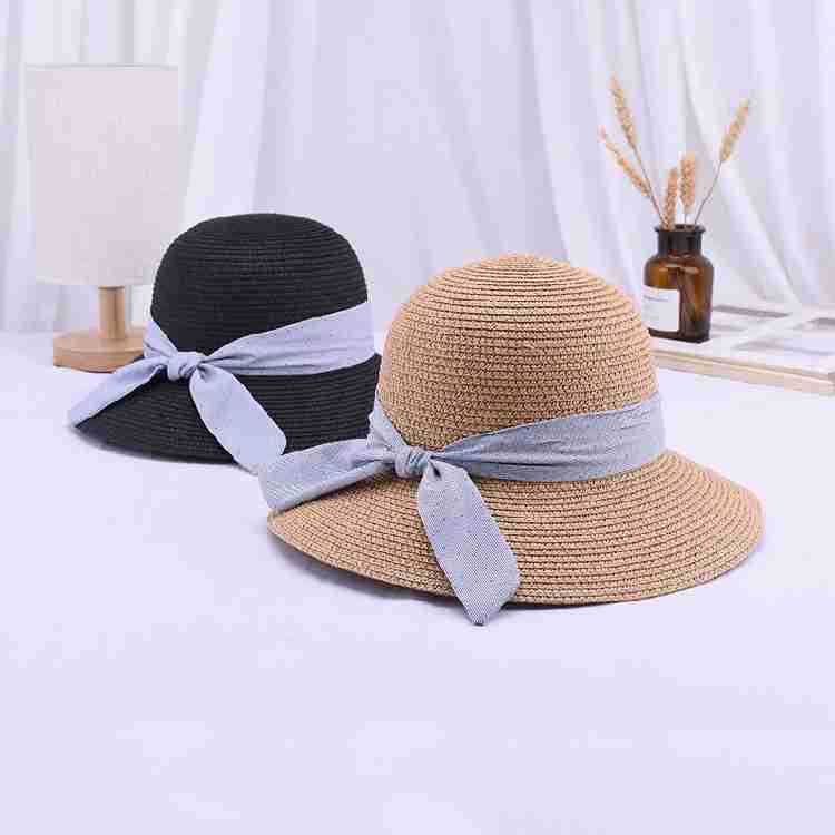 Summer Outdoor Travel Solid Color Straw Hat Beach Hat