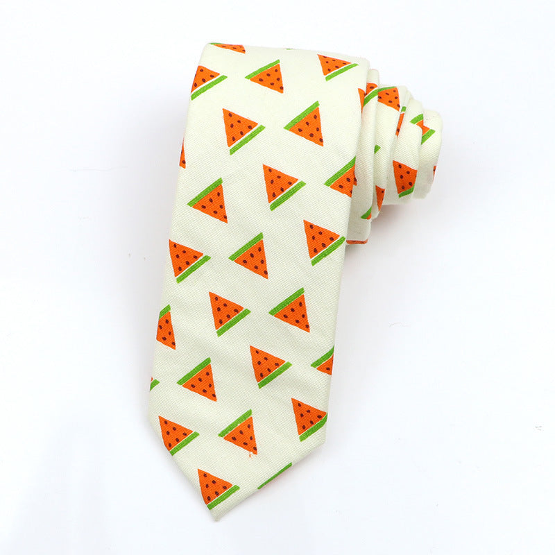 Cartoon Print Cotton Bow Tie – Casual Style