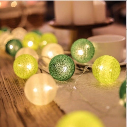 Cotton Ball Lighting Chain Festival Color Decoration