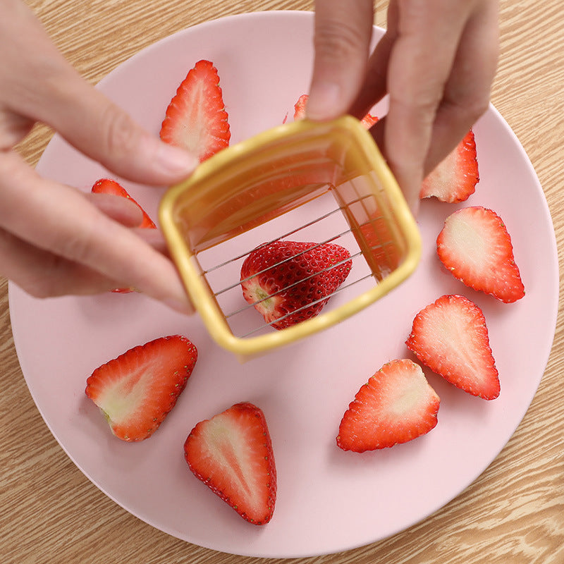 Stainless Steel Cup Slicer – Multi-purpose Fruit, Egg, and Vegetable Cutter