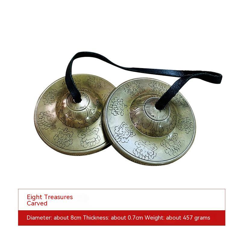 Nepal Percussion Instrument Tibetan Pure Copper Clip Bell Handmade Clip Bell Cymbals