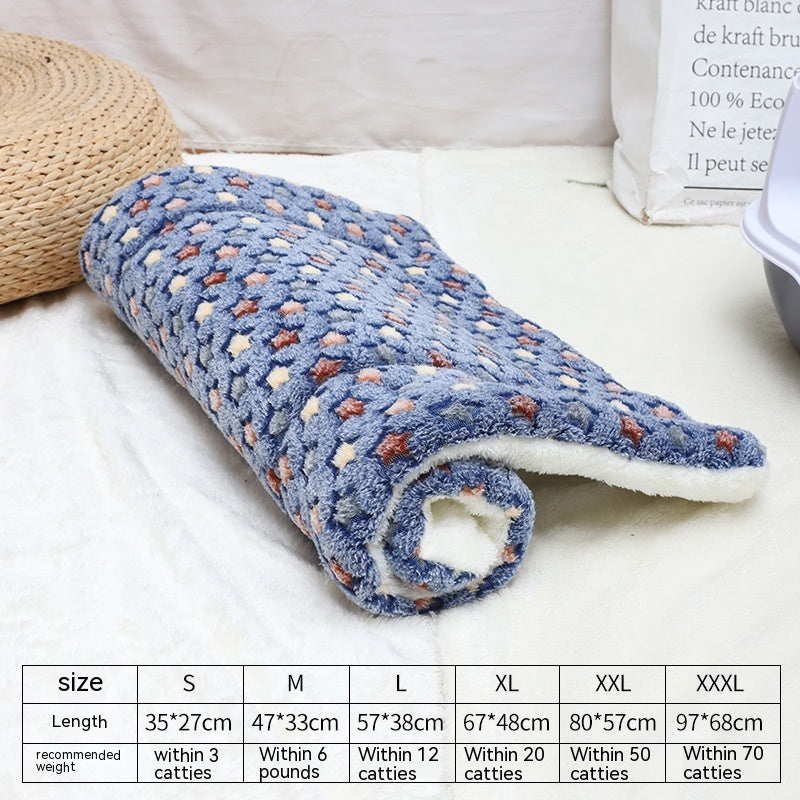 Soft Flannel Winter Cat Bed Mat For Cozy Kennel All Season