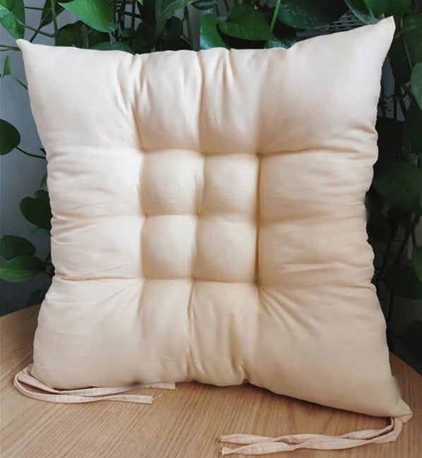 Brushed Thickened Solid Color Polyester Dining and Office Chair Cushion