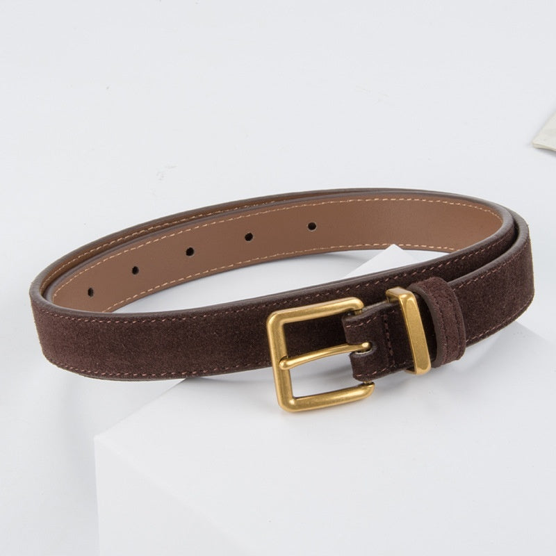 Suede Cowhide Retro Belt